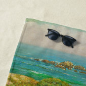 Watercolor Strand Kust Bruiloft Bestemming Strandlaken (In situ)