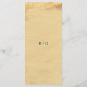 Watercolor Strand Kust Huwelijksbestemming Menu (Achterkant)