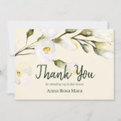 *~* Watercolor Strand Roos Bruidsaandacht Blush Bedankkaart (Voorkant)