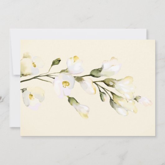 *~* Watercolor Strand Roos Bruidsaandacht Blush Bedankkaart (Achterkant)