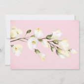 *~* Watercolor Strand Roos Knoppen Bruidsdiner Bedankkaart (Achterkant)