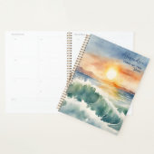 Watercolor strand zonsondergang planner (Display)