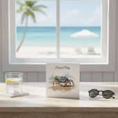Watercolor Strandkrab, op maat Kaart