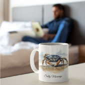 Watercolor Strandkrab, op maat Koffiemok