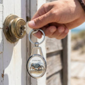 Watercolor Strandkrab, op maat Sleutelhanger