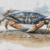 Watercolor Strandkrab, op maat Snijplank