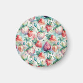 Watercolor Strawberry Magneet (Voorkant)
