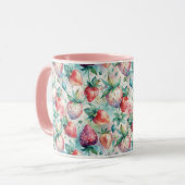 Watercolor Strawberry Mok (Voorkant links)