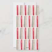 Watercolor Strepen Foto Feestdagenkaart (Achterkant)