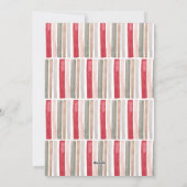 Watercolor Strepen Foto Feestdagenkaart (Achterkant)