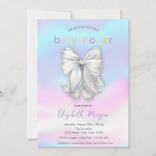 Watercolor Strik Holografische Baby Shower Kaart