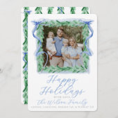 Watercolor Strikker Kerstkaart (Voorkant / Achterkant)