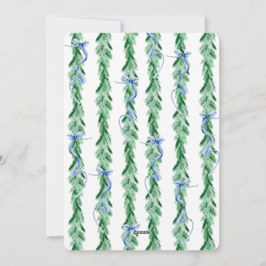 Watercolor Strikker Kerstkaart (Achterkant)