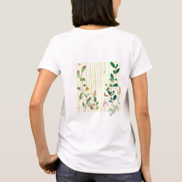 Watercolor Striped Floral T-shirt