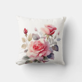 Watercolor Stunning Bloomende Rozen Kussenhoes  Kussen