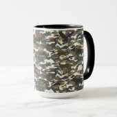  Watercolor Style Camouflage Camo with Animals Mok (Voorkant rechts)