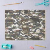 Watercolor Style Camouflage Camo with Animals Tissuepapier (Craft)