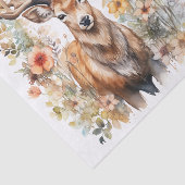 Watercolor Style Illustrations of Male Deer Bucks Tissuepapier (Detail)