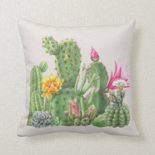 Watercolor Succulent Cactus tuin Woestijn Kussen D