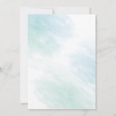 Watercolor Succulent Feest Uitnodiging voor Douche (Achterkant)