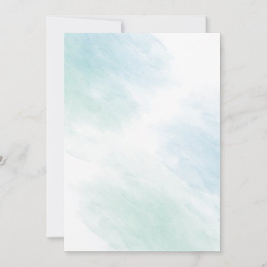 Watercolor Succulent Fiesta Uitnodiging voor Bruil (Achterkant)