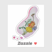Watercolor Succulente Bloem Illustratie Sticker (Vel)