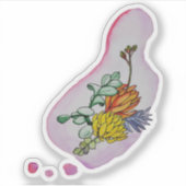 Watercolor Succulente Bloem Illustratie Sticker (Voorkant)