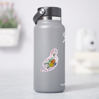 Watercolor Succulente Bloem Illustratie Sticker