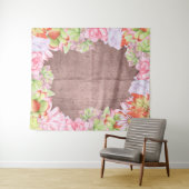 Watercolor Succulenten Achtergrond Wandkleed (In Situ (horizontaal))