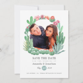 Watercolor Succulenten Bruiloft Save The Date