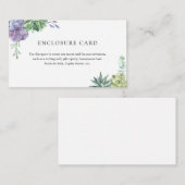 Watercolor Succulenten Kaart (Voorkant / Achterkant)