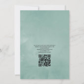 Watercolor Succulenten QR Code RSVP Bruiloft Kaart (Achterkant)