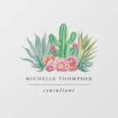 Watercolor Succulenten Raamsticker (Vel)