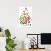 Watercolor Succulenten Terrarium Poster (Thuiskantoor)