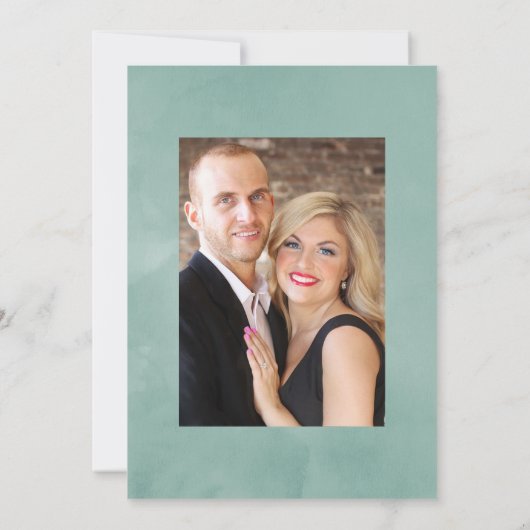 Watercolor Succulenten Trouwfoto Save The Date (Achterkant)