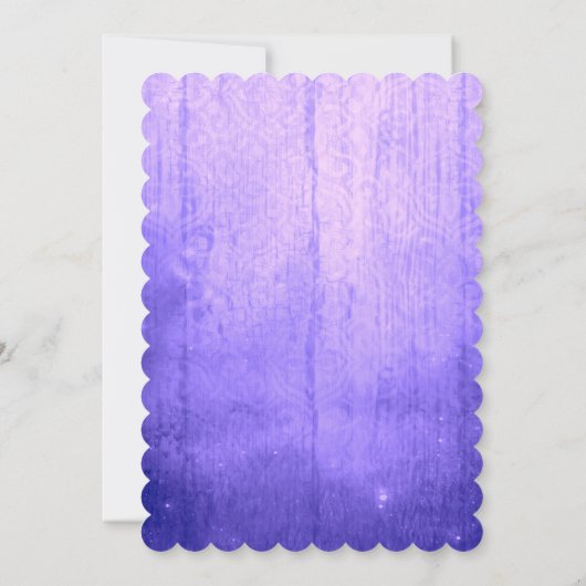 Watercolor Succulenten Vogel Paarse Bruiloft Feest Kaart (Achterkant)