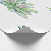 Watercolor succulents seamless pattern, echeveria cadeaupapier (Hoek)
