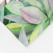 Watercolor succulents seamless pattern, echeveria fleece deken (Hoek)