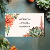 Watercolor Succulents Southwest Desert Visitekaartje