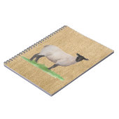 Watercolor Suffolk-schaap Notitieboek (Linkerzijde)