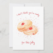 Watercolor Sufganiyot Gelei Donut Grappig Hanukka Feestdagenkaart (Voorkant)