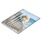 Watercolor Summer Hat on a Fence Post Notitieboek (Linkerzijde)