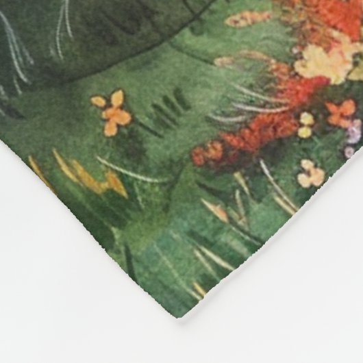 Watercolor Summer Mountain Fleece Deken (Hoek)