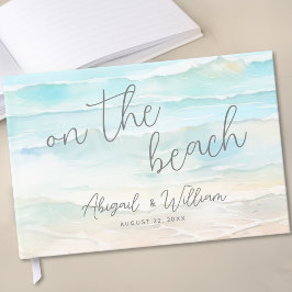 Watercolor Summer On The Beach Wedding Gastenboek