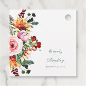 Watercolor Sunflower Bouquet Wedding Thank You   Bedankjes Labels (Achterkant)