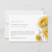 Watercolor Sunflower Funeral Bereavement Thank You Bedankkaart (Voorkant)