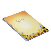 Watercolor Sunflower Notebook Notitieboek (Rechterzijde)