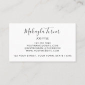 Watercolor Sunflower  Visitekaartje (Achterkant)