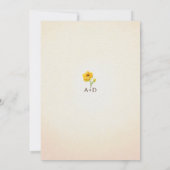 Watercolor Sunflower Wedding Invitation Kaart (Achterkant)