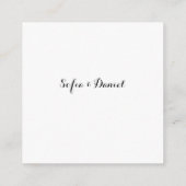 Watercolor sunflower white rose wedding  informatiekaartje (Achterkant)